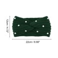 thumbnail image 3 of Unique Bargains 1 Pc Fashion Headband Pearl Pattern Dark Green, 3 of 5