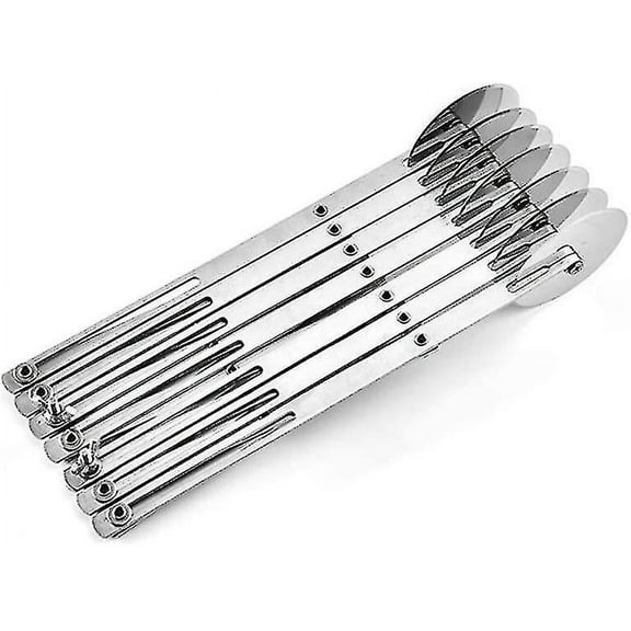 Dough Cutter Cake Divider - Stainless Steel 7 Wheels Adjustable Dough Wheel - Mult Specifications Silver