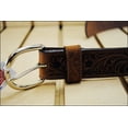 thumbnail image 5 of Justin Men's Brown Western Scroll Tooled Belt 53909, 5 of 5