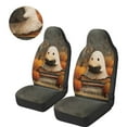 thumbnail image 3 of Uorisanigo Car Seat Covers for Front Seat, Auto Interior Cute Ghost Print High Back Bucket Seats Covers, Soft Fluffy Furry Seats Cover Fits for Most Cars, Trucks, SUVs, Vans, Set of 2, 3 of 7