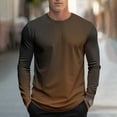 thumbnail image 2 of Dagugfen Tops for Men Crew Neck Long Sleeve Fitted Comfy Gradient Color Fashion Casual Tops Size S-XXXXL, 2 of 5