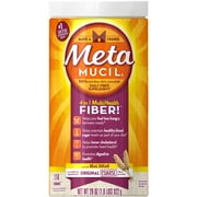 Metamucil Original Coarse Fiber Powder, Made with Real Sugar, 29 OZ (Pack of 4)