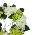 thumbnail image 6 of Mainstays 17in Indoor Artificial Hydrangea Wreath, Green Color. Made of Polyester., 6 of 8