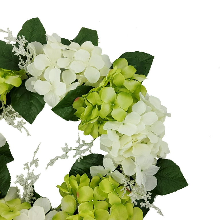 Mainstays 17in Artificial Hydrangea Wreath - Walmart.com