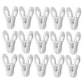 thumbnail image 4 of HEMOTON 25 Pcs White Plastic Clothes Clips for Drying Non Slip Lightweight Utility, 4 of 8
