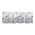 thumbnail image 3 of CoreLiving Kitchen Window Valances, Watercolor Lavender Leaves Printed Curtain Topper, Decorative Short Window Treatment for Living Room Bedroom Cafe, 1 Pack, 3 of 5