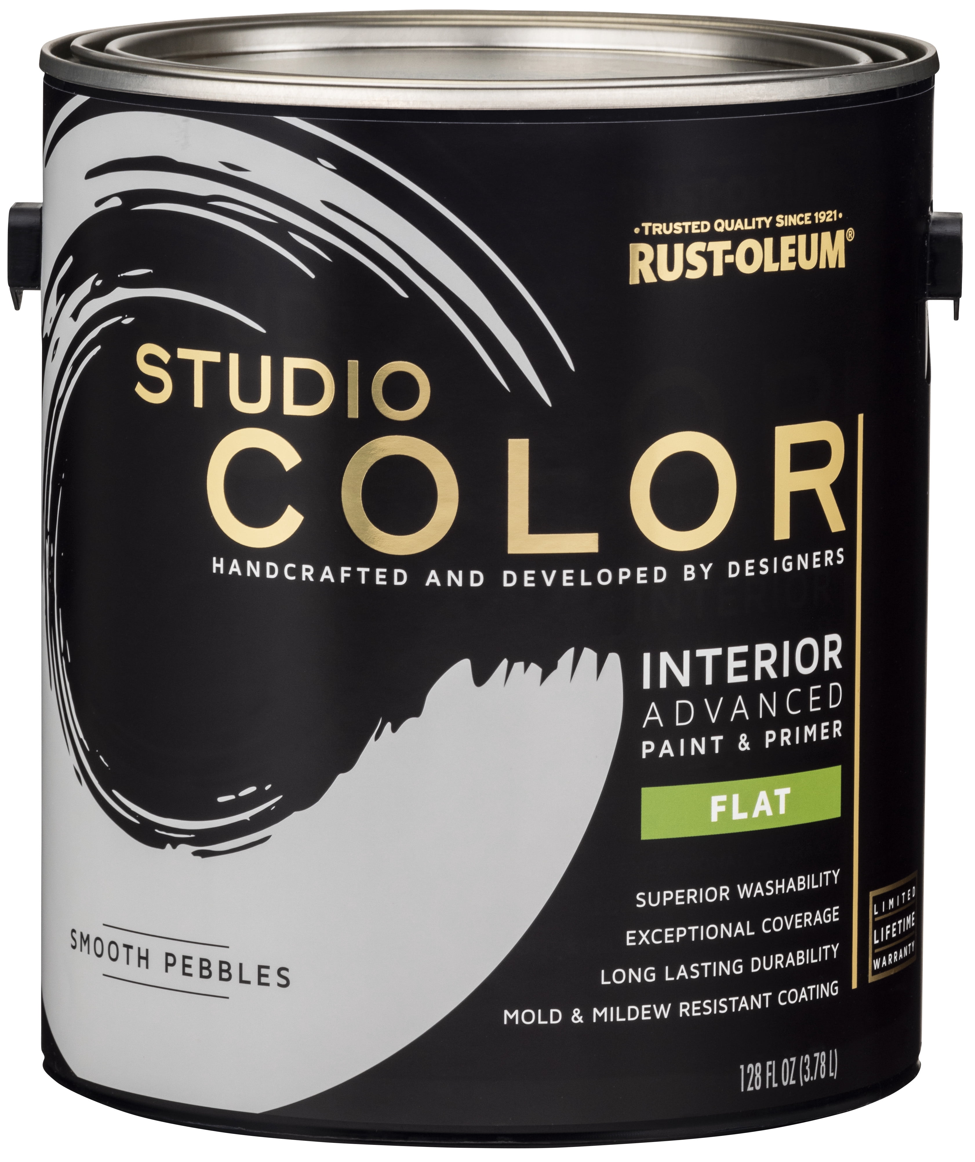 Smooth Pebbles, Rust-Oleum Studio Color Interior Paint + Primer, Flat Finish, Gallon