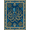 Blue Gold, Pattern 19, variant on ODIKA Nautical Vintage Creature Motif Coral Retro Wave Circle Octopus Refined Pet Friendly & Kids Safe Play for Playroom, Bedroom, Reading Nook