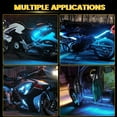 thumbnail image 2 of Led Strip Lights for Cars 27CM 5050 15SMD 300Lumen Waterproof Car Underglow Lights- Motorcycles Golf Cart Boat Led Interior Exterior Lights Strip Decoration DC-12V Ice Blue,Pack of 4, 2 of 11