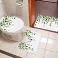 thumbnail image 5 of Green Eucalyptus Bathroom Rugs Set Leaves Watercolor Plants Farmhouse Non Slip Absorbent Soft Bath Mats 3 Piece Set with Bathroom Rug, U-Shaped Floor Mat, Toilet Seat Cover Small Size, 5 of 9