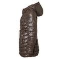 thumbnail image 3 of Manteau d'Hiver pour Femmes Réversible Doublé en Fausse Fourrure, Doudoune Matelassée - Brun - 2X, 3 of 7
