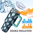 thumbnail image 5 of Halloween Ghost Pattern Tumbler with Handle and Lid,40oz Double Wall Vacuum Insulated Tumbler,Cups Gift for Women and Men, 5 of 7