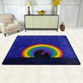 thumbnail image 2 of SKYSONIC Valentine's Night Cats Non-Slip Area Rug, Rainbow Star Floor Carpet Comfort Floor Mats Decor for Indoor Front Porch Living Room Bedroom Kitchen, 36"x24", 2 of 5