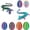 Rainbow+Purple, variant on 2PCS 3D Printed Dragon Eggs with Dragon Inside, Easter Basket Stuffers Mini Mystery Crystal Egg Fidget Toy for Desktop Decoration