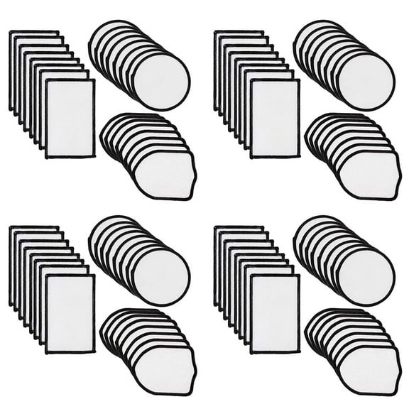 96Pcs Sublimation Patch Blanks Fabric Iron-on Patches Repair Patch for Hats Clothes Backpacks Uniforms,3 Styles