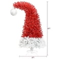 thumbnail image 7 of Christmas Tree,6FT Hinged Fraser Fir Artificial Fir Bent Top Christmas Tree, Bendable Santa Hat Style Christmas Tree Holiday Decoration with1,250 Lush Branch Tips and 300 LED Lights, Red, 7 of 7