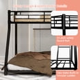 thumbnail image 6 of Harper & Bright Designs Twin Over Full Bunk Bed with Ladder, Metal Bunk Bed Frame with Full-Length Guardrail for Bedroom, Black, 6 of 13