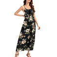 thumbnail image 4 of Women's Plus Size Summer Printed Dress with Round Neck and Sleeveless Backless Casual Beach Wear, 4 of 9