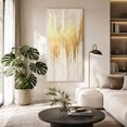 thumbnail image 2 of Canvas Wall Art, Modern Gold Framed Canvas Prints for Living Room Hallway, Abstract Minimalist Grunge Art Color Block Gallery Wrapped Wall Decor for Home Office, Gifts, 30"x60" Ship Next Day, 2 of 9
