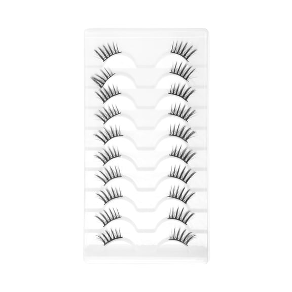 Unique Bargains 10 Pair Dense False Eyelashes for Makeup Black J11
