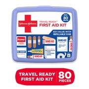 Band-Aid Brand Travel Ready Portable Emergency First Aid Kit, 80 Piece