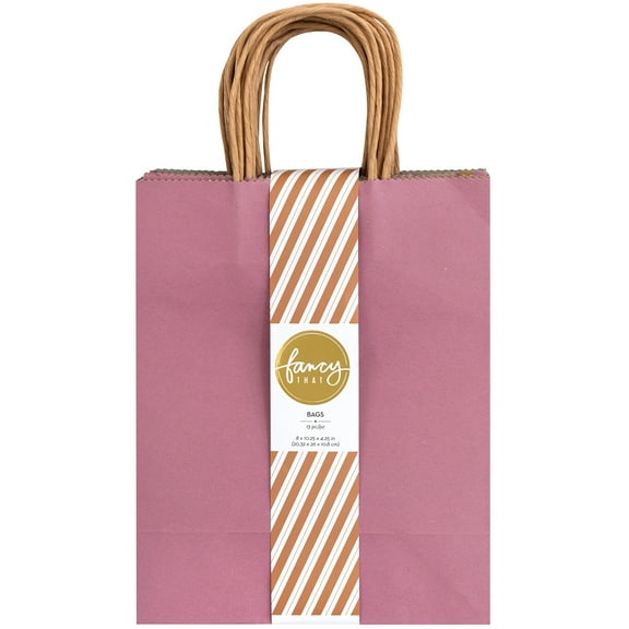 AC Medium Kraft Bag Value Pack 13/Pkg-Pastel Tones-Pink,Purple,Blue,Green
