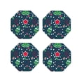 thumbnail image 2 of Disketp Christmas Funny Coasters,4 Pcs Leather Coasters With Holder, Perfect Housewarming Hostess Gifts,Protect Furniture From Water Marks Scratch, 2 of 9