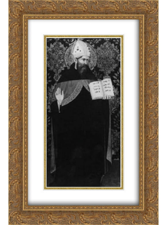 Gentile da Fabriano 2x Matted 16x24 Gold Ornate Framed Art Print 'The Bishop (Saint)'