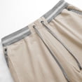 thumbnail image 5 of Gamivast Straight Leg Athletic Pants for Men with Zipper Pockets Elastic Drawstring Waist Lightweight Relaxed Fit Open Bottom Track Pants for Gym Travel and Outdoor Beige M, 5 of 8