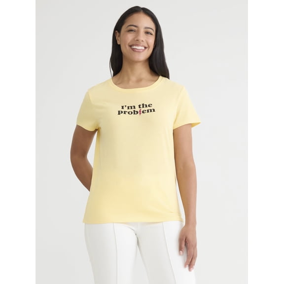 Cactus and Pearl Women's I'm The Problem Graphic Tee, Sizes XXS-XXL