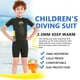 thumbnail image 4 of Soidarity Trajes de neopreno para niños de 2,5 MM, traje de buceo de una pieza, traje de neopreno de secado rápido, traje de baño para niños, buceo, Deportes acuáticos Gris M Soidarity OD003681-02, 4 of 6