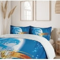 thumbnail image 5 of Ambesonne Fantasy Duvet Cover Sets, Planet Galaxy Cosmos, 2-King, Violet Blue Orange, 5 of 5