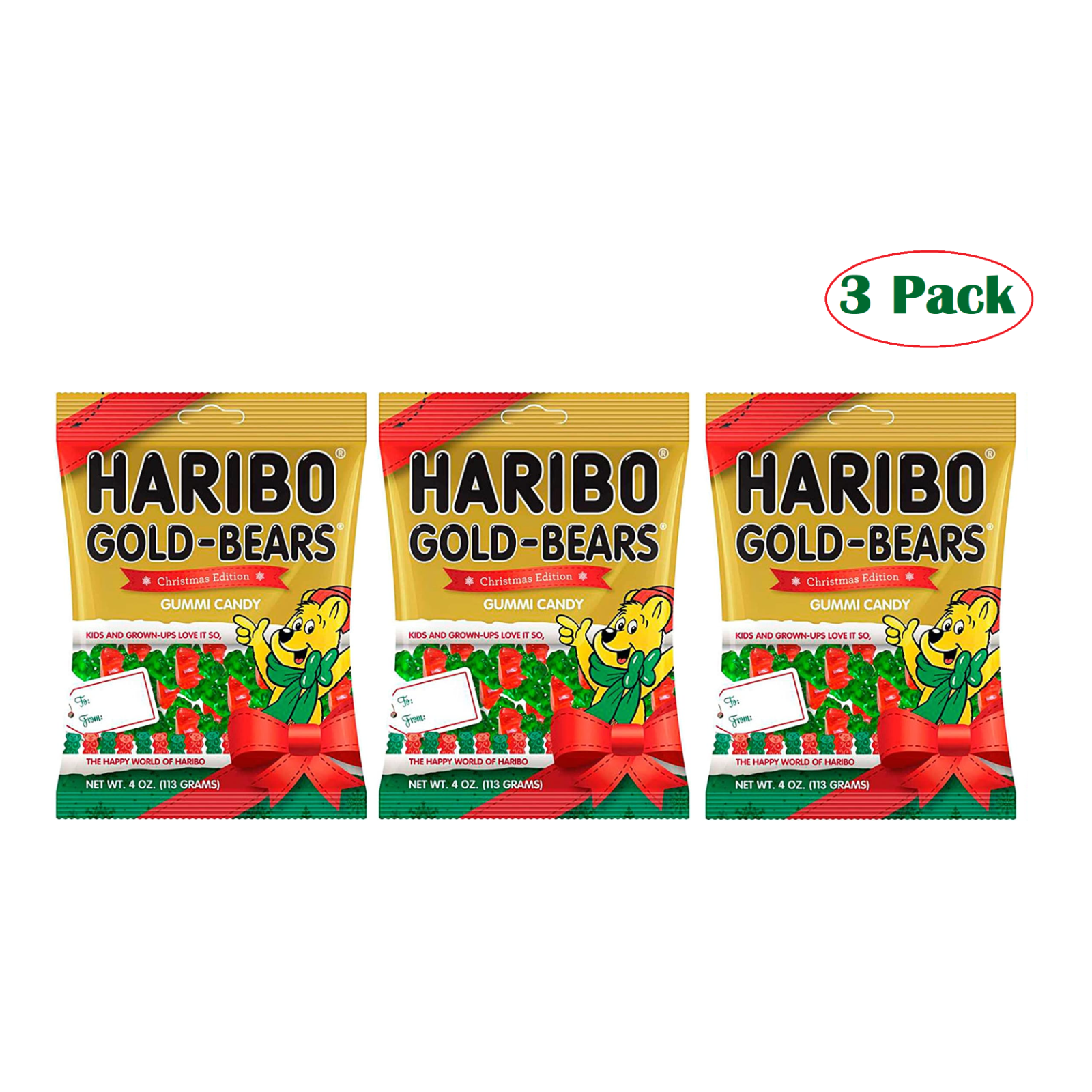 Haribo Gold Bears Christmas Edition Gummy Candy 4 Oz Bag 3 Bags haribo-gold-bears-christmas-edition-gummy-candy-4-oz-bag-3-bags