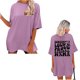 thumbnail image 5 of Fiudx Liquidación de Ofertas Flash Moda Mujer Casual Cuello Redondo Impresión Blusa Manga Corta Camiseta Verano Tops, 5 of 5