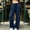 Navy, variant on Women's Baggy Sweatpants Fleece Lined High Waist Wide Leg Track Pants Elastic Drawstring Casual Trousers with Pockets Soft Warm Jogger Pants for Fall Winter out Outdoor and Home Wear XS White