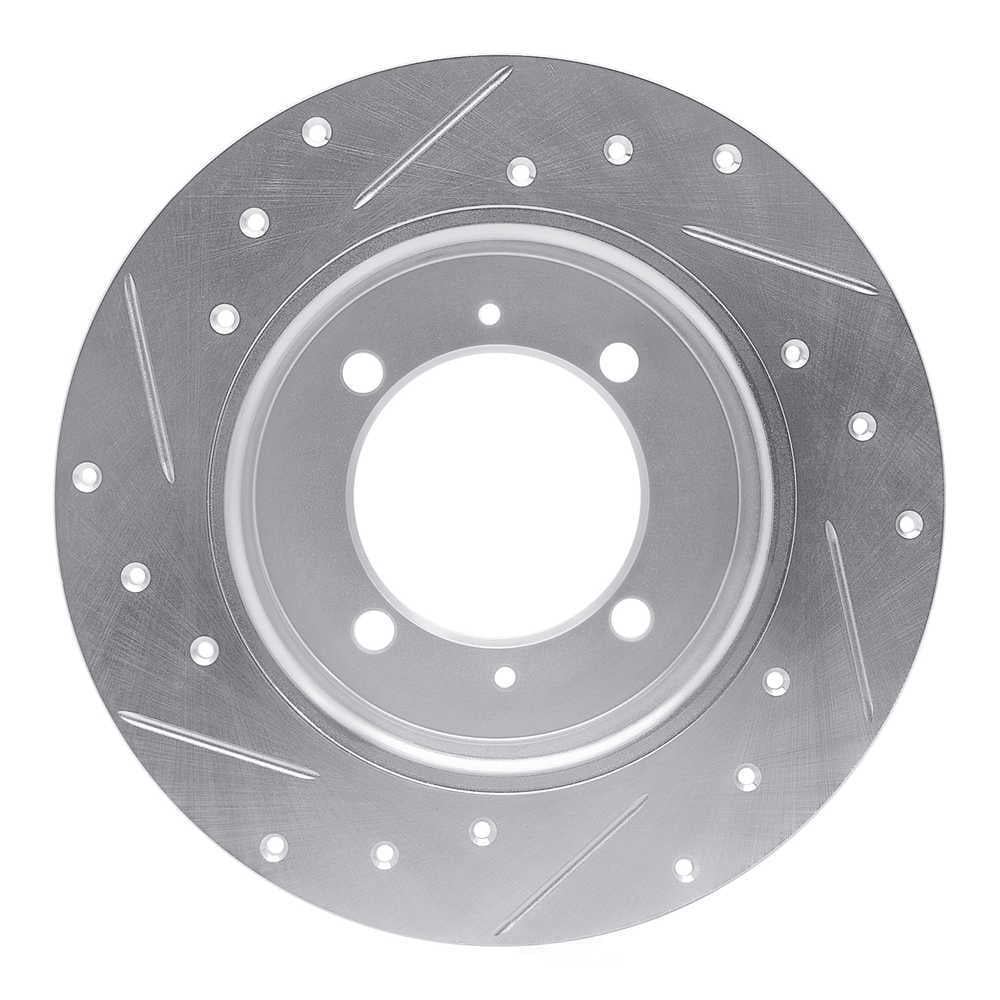 Dynamic Friction Company 631-72011R DFC Brake Rotor - Drilled And Slotted - Silver