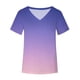thumbnail image 4 of Blusa de camiseta informal con estampado de manga corta y cuello en V de verano para mujer a la moda OAVQHLG3B Store  lin121212, 4 of 4