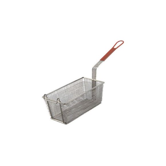 Gobel Panier à Frire Rectangulaire avec Poignée en Plastique Rouge, 13 x 5.5 x 5.5 Po