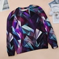 thumbnail image 6 of Geometric Lattice Womens Oversized Sweatshirts Hoodies Crewneck Casual Tops Comfy FallWinter Clothes 2024, 6 of 7