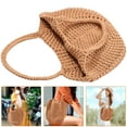 thumbnail image 2 of YUYUETIME Cotton Rope Woven Shoulder Bag in Brown Large Capacity Tote for Travel Beach and Parties, 2 of 6