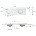 thumbnail image 3 of Design House Cultured Marble Double Sink 73" Vanity Top with Backsplash and Pre-Drilled Widespread Mounts, White, 3 of 15