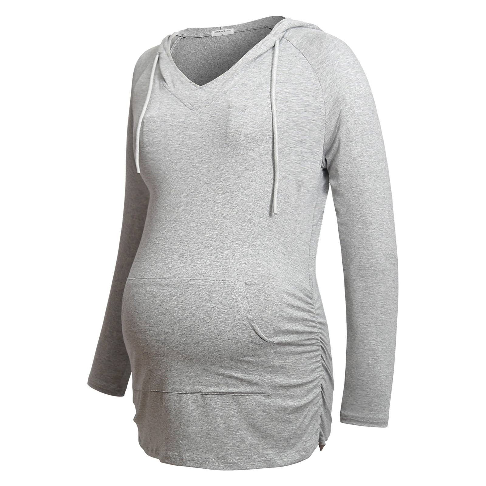 Bearsland Female Long Sleeve Maternity Hoodie Shirt Casual Top Pregnacy ...