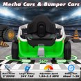 thumbnail image 3 of Joyracer 24V Bumper Cars with Remote, 2*100W Electric Ride on Toys for Big Kids, 360° Spin, EVA Wheels, Green, 3 of 14