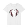 thumbnail image 1 of Robe à Manches Courtes Chemise à Manches Courtes pour Tout-Petits Garçons Filles Imprimé Baseball T-Shirt Mode Mignon Col Rond Imprimé Haut à Manches Courtes Chemise de Baseball pour Garçons Hauts à Manches Courtes, 1 of 5