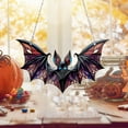 thumbnail image 5 of Rongxk Halloween Bat Stained Glass Suncatcher Window Hanging Acrylic Wall Art Suncatcher Decoration Festival Colorful Bat Home House Venue Arrangement Props 1pc, 5 of 5