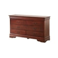 thumbnail image 5 of Contemporary Home Living 6-Drawer Wooden Bedroom Double Dresser - 60" - Chocolate Brown, 5 of 6