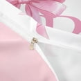 thumbnail image 4 of Erosebridal Girls Pink Bow Duvet Cover Set, P Letter Bedding Full, Princess Style Bedroom Decor, Pink Reversible 3 Pieces, 1 Duvet Cover and 2 Pillowcases (No Comforter), 4 of 6