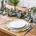 thumbnail image 2 of Yellow Daisy Round 13 Inch Placemats Set of 6, Farmhouse Country Flower Leaf Plant Wood Grain HeatResistant Non Slip Place Mats for Dining Table, Wipeable Braided Kitchen Table Mats for Housewarming, 2 of 9