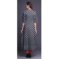 thumbnail image 4 of Bimba Robe Anarkali Grise à Imprimé Géométrique Losange pour Femmes, Col Mandarin, Kurtis Indiennes pour Femmes, Tenue de Fête - X-Grand, 4 of 5