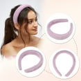 thumbnail image 3 of Diadema de felpa suave y esponjosa de Unique Bargains, diadema de color sólido, accesorio de moda color púrpura, 3 of 7